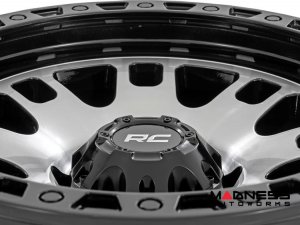 Custom Wheel 82 Series Wheel - One-Piece - Semi Gloss Black w/ Machined Face | 15x8 | 5x4.5 | -19mm - Rough Country